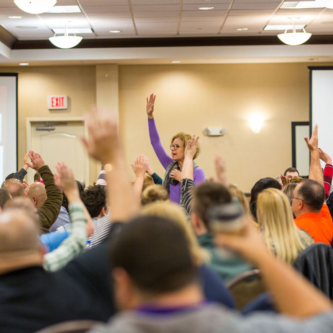 Emily Rogers conducting a leadership development session.